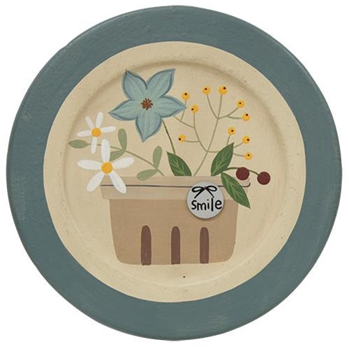 Hello and Smile Strawberry Basket Plate 2 asstd.  (Pack of 4)