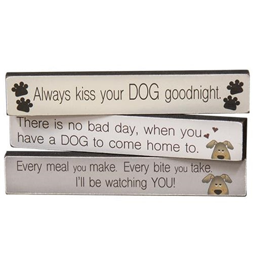 Always Kiss Your Dog Goodnight Mini Stick 3 asstd. (Pack of 4)