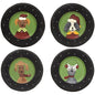 Christmas Dog Plate 4 Asstd.  (Pack of 4)