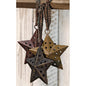 Primitive Cutout Star Ornament 3 Asstd. (Pack of 4)