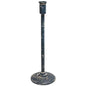 Distressed Black Candle Holder 14.5"