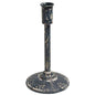 Distressed Black Candle Holder 9" (Pack of 2)