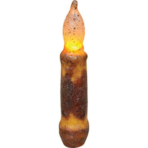4" Burnt Mustard LED Taper (Pack of 4)