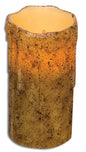 6" Burnt Ivory Drip Pillar