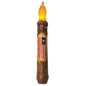 6" Burnt Mustard Flag Timer Taper (Pack of 2)