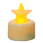 Ivory Star Timer Tealight (Pack of 4)