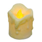 Ivory Mini Dripped Timer Pillar  (Pack of 2)