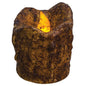 Burnt Mustard Mini Dripped Timer Pillar  (Pack of 2)