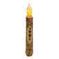 6" Burnt Ivory Heart Timer Taper (Pack of 2)