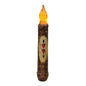 6" Burnt Mustard Heart Timer Taper  (Pack of 4)