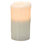 White Dripped Pillar Candle 6 inch (Pack of 2)