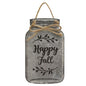 Happy Fall Metal Mason Jar Ornament  (Pack of 4)