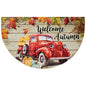 Red Truck Autumn Welcome Mat