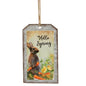 Hello Spring Bunny Metal Tag Ornament (Pack of 4)