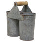 Washed Galvanized Flower Cans  (Pack of 4)