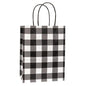 Black & White Buffalo Check Gift Bag Medium (Pack of 4)