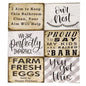 Wood Block w/Sayings Everyday Assortment (Pack of 4)