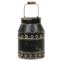 Black Distressed Milk Can With Handle (Pack of 2)