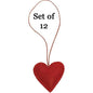 12/Set Heart Ornaments  (Pack of 4)