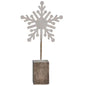 Snowflake with Clip  on Block 6.5"  (Pack of 4)