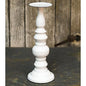 White Pedestal Pillar Holder 13"