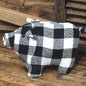 Plaid Pig Door Stopper 2 Asstd.