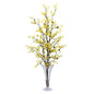 Forstyhia w/Vase Silk Flower Arrangement