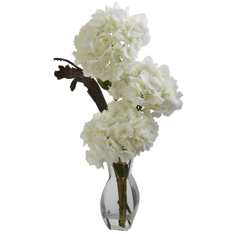 Triple Hydrangea w/Vase