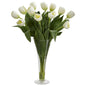 Tulips Artificial Arrangement in Flared Vase