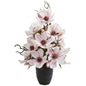 Magnolia Artificial Arrangement in Black Vase