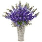38" Delphinium Artificial Arrangement in Decorative Vase