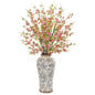 37" Cherry Blossom Artificial Arrangement in Decorative Vase