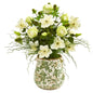25" Rose, Mixed Floral and Grass Artificial Arrangement in Floral Vase