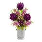43" Mixed Floral and Orchid Artificial Arrangement