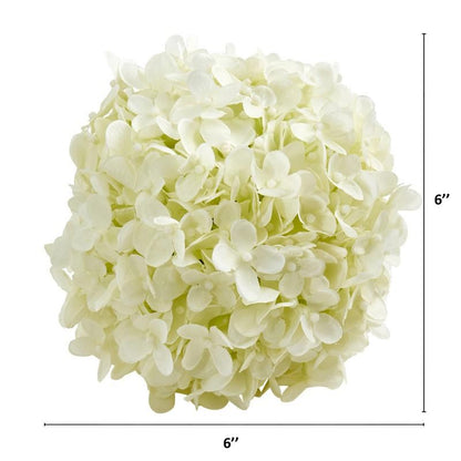 6" Hydrangea Artificial Ball Flower (Set of 4)