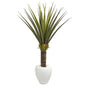 Agave Artificial Plant in White Planter