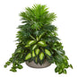 Mixed Greens Artificial Plant in Stone Planter