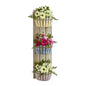 39" Mixed Daisy Artificial Plant in Three-Tiered Wall Decor Planter