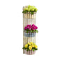 39" Rose Artificial Arrangement in Three-Tiered Wall Decor Planter