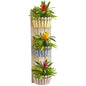 39" Bromeliad Artificial Plant in Three-Tiered Wall Decor Planter