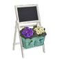 26" African Violet Artificial Plant in Farmhouse Stand with Chalkboard