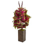 32" Coleus Artificial Plant in Brown Vase