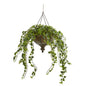 43" Ivy Artificial Hanging Plant in Hanging Metal Bowl