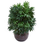 32" Bamboo Palm Artificial Plant in Metal Bowl
