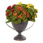 13" Kalanchoe Artificial Plant in Decorative Goblet