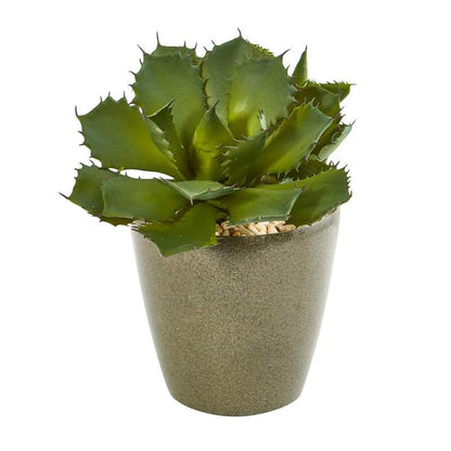 15" Succulent Artificial Plant in Decorative Planter