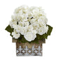10" Begonia Artificial Plant in Hanging Floral Design House Planter