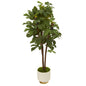47" Fig Artificial Tree in White Bowl