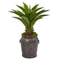 37" Agave Artificial Plant in Metal Planter