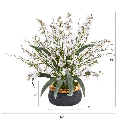 19" Dancing Lady Artificial Arrangement in Vase